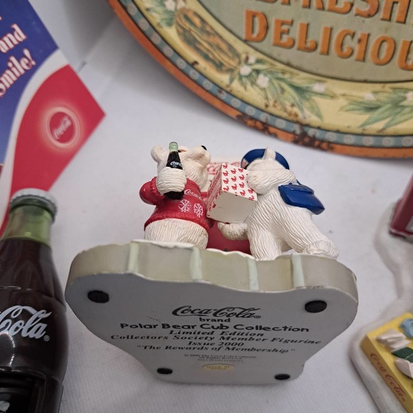 Vintage Coca Cola Ceramic Figurines & Tray Plus Twirling Coca Cola PolarBear and - Picture 6 of 10